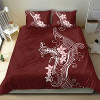 Oxblood Hawaii Bedding Set Hammerhead Shark Tattoo Curve Polynesian LT14 - Polynesian Pride