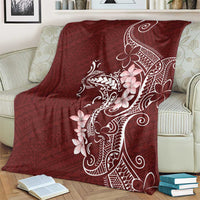 Oxblood Hawaii Blanket Hammerhead Shark Tattoo Curve Polynesian LT14 - Polynesian Pride