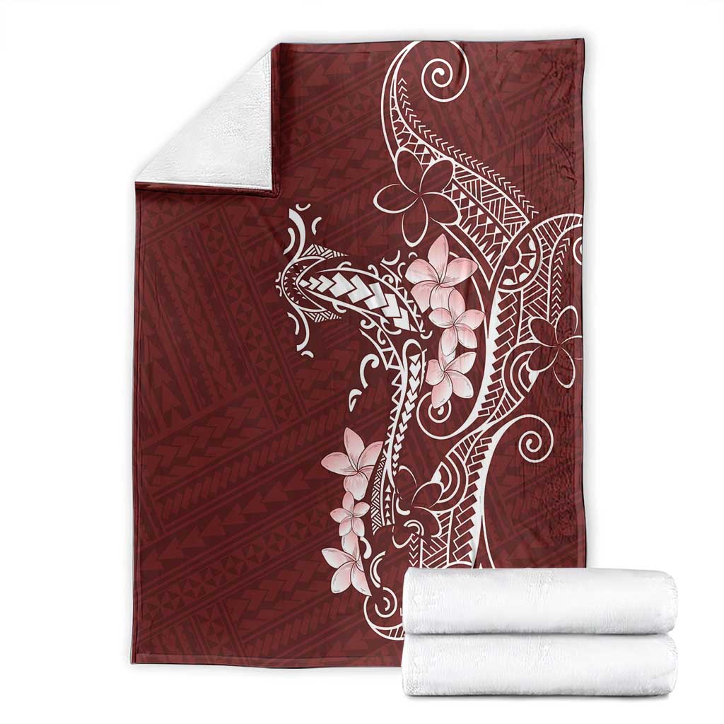 Oxblood Hawaii Blanket Hammerhead Shark Tattoo Curve Polynesian LT14 - Polynesian Pride