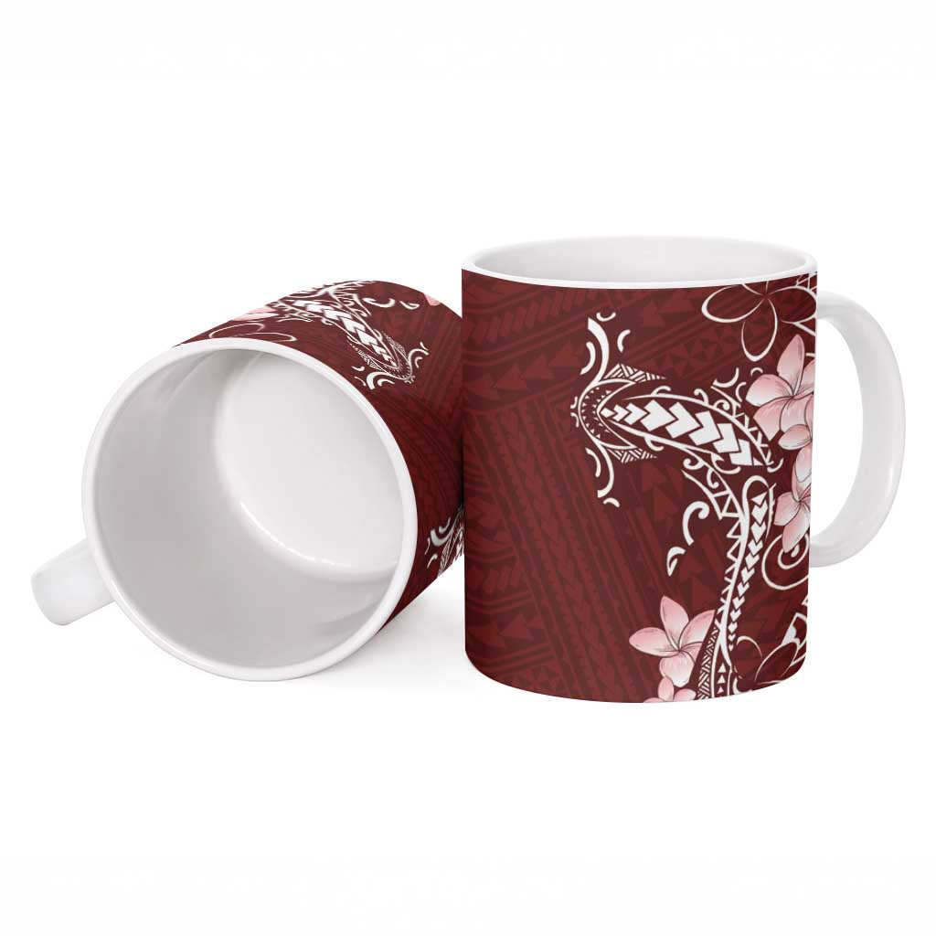 Oxblood Hawaii Ceramic Mug Hammerhead Shark Tattoo Curve Polynesian LT14 - Polynesian Pride