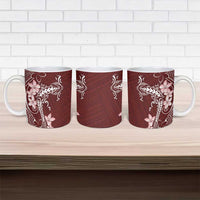 Oxblood Hawaii Ceramic Mug Hammerhead Shark Tattoo Curve Polynesian LT14 - Polynesian Pride