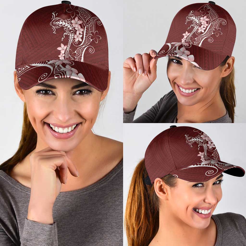 Oxblood Hawaii Classic Cap Hammerhead Shark Tattoo Curve Polynesian LT14 - Polynesian Pride