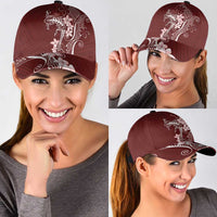 Oxblood Hawaii Classic Cap Hammerhead Shark Tattoo Curve Polynesian LT14 - Polynesian Pride