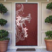 Oxblood Hawaii Door Cover Hammerhead Shark Tattoo Curve Polynesian LT14 Oxblood - Polynesian Pride
