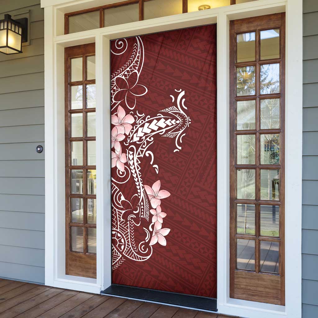 Oxblood Hawaii Door Cover Hammerhead Shark Tattoo Curve Polynesian LT14 - Polynesian Pride