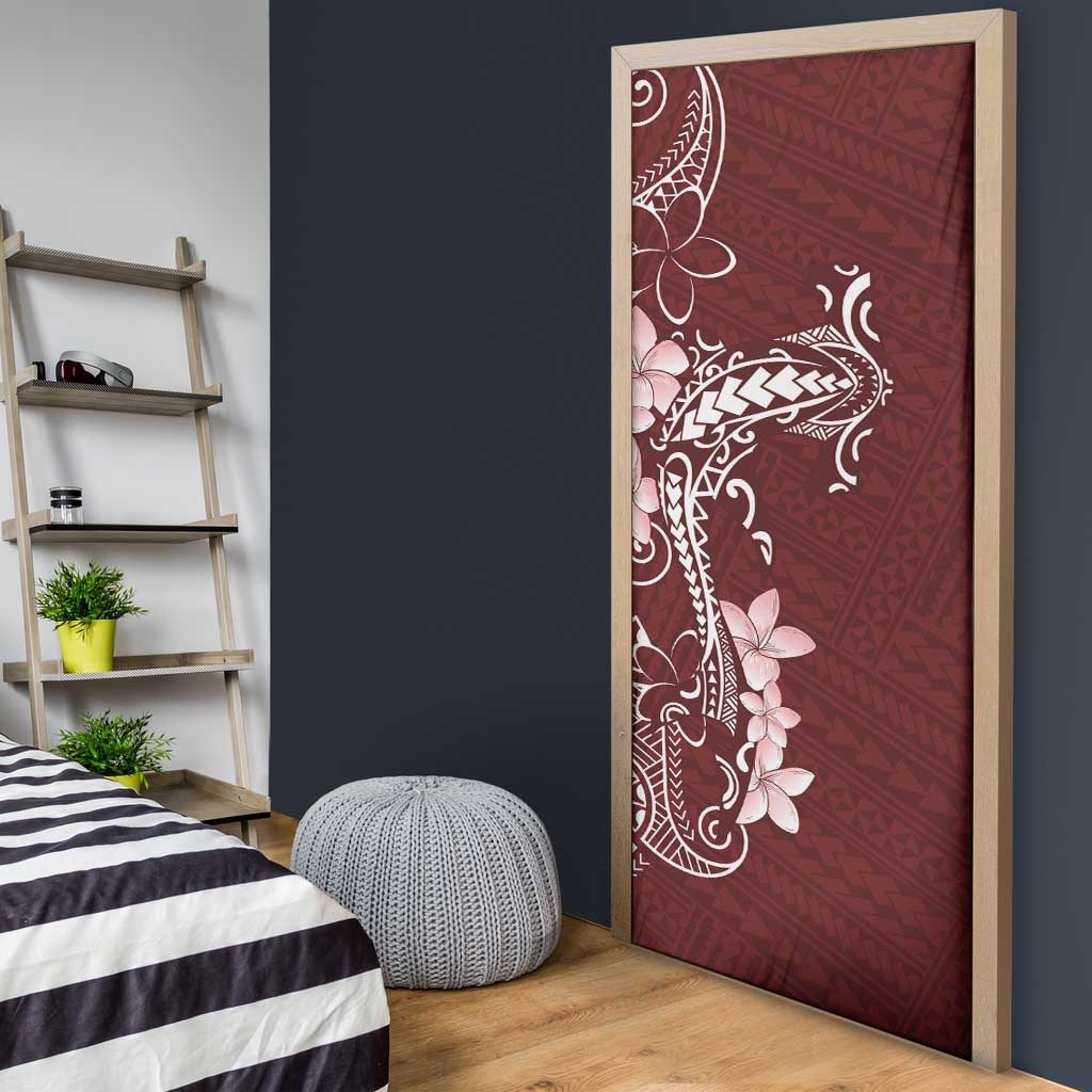 Oxblood Hawaii Door Cover Hammerhead Shark Tattoo Curve Polynesian LT14 - Polynesian Pride