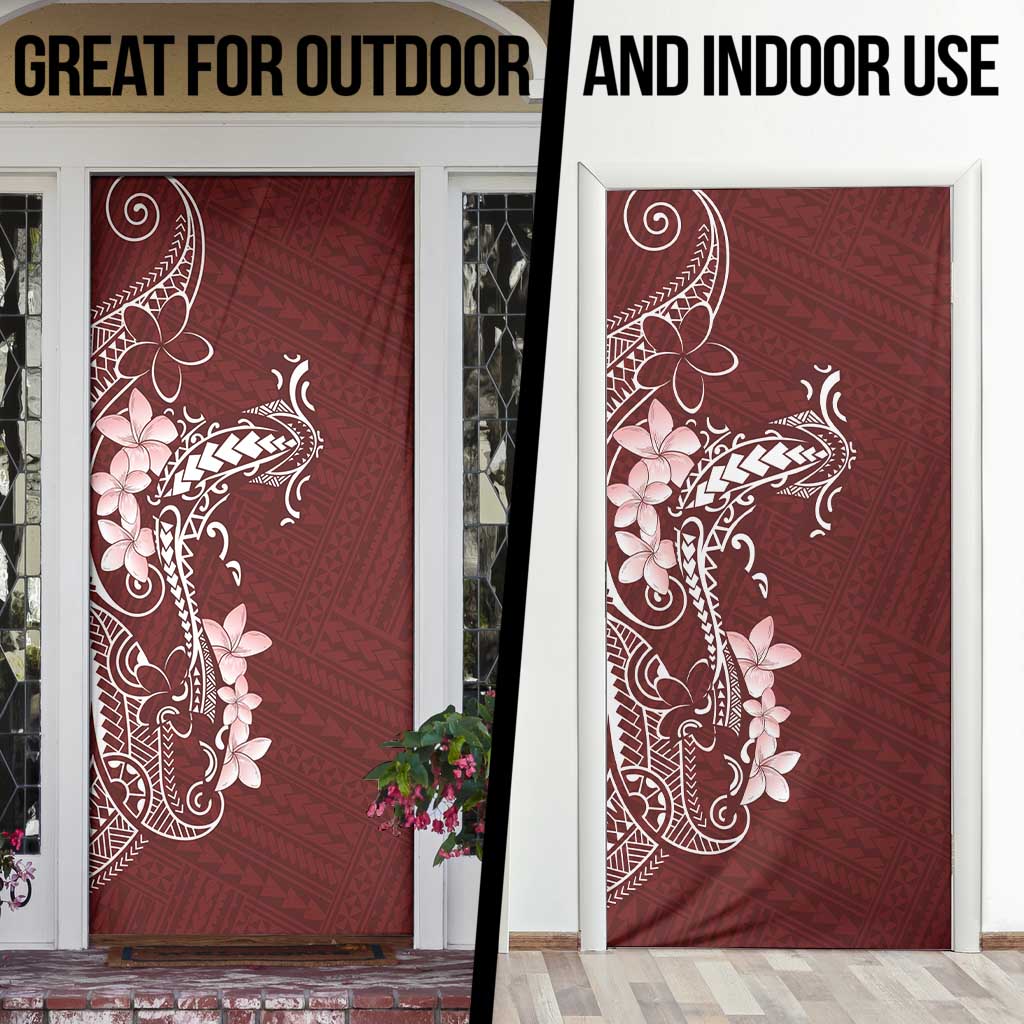 Oxblood Hawaii Door Cover Hammerhead Shark Tattoo Curve Polynesian LT14 - Polynesian Pride