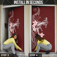 Oxblood Hawaii Door Cover Hammerhead Shark Tattoo Curve Polynesian LT14 - Polynesian Pride