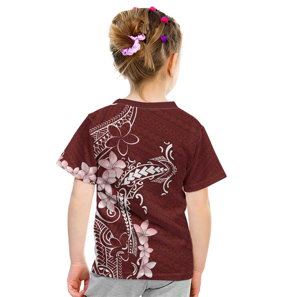 Oxblood Hawaii Kid T Shirt Hammerhead Shark Tattoo Curve Polynesian LT14 - Polynesian Pride