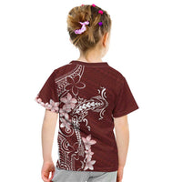 Oxblood Hawaii Kid T Shirt Hammerhead Shark Tattoo Curve Polynesian LT14 - Polynesian Pride
