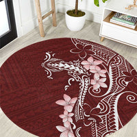 Oxblood Hawaii Round Carpet Hammerhead Shark Tattoo Curve Polynesian LT14 Oxblood - Polynesian Pride
