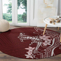 Oxblood Hawaii Round Carpet Hammerhead Shark Tattoo Curve Polynesian LT14 - Polynesian Pride