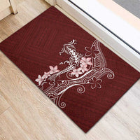 Oxblood Hawaii Rubber Doormat Hammerhead Shark Tattoo Curve Polynesian LT14 - Polynesian Pride