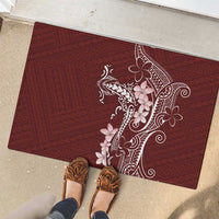 Oxblood Hawaii Rubber Doormat Hammerhead Shark Tattoo Curve Polynesian LT14 - Polynesian Pride