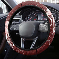 Oxblood Hawaii Steering Wheel Cover Hammerhead Shark Tattoo Curve Polynesian LT14 - Polynesian Pride