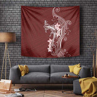 Oxblood Hawaii Tapestry Hammerhead Shark Tattoo Curve Polynesian LT14 Oxblood - Polynesian Pride