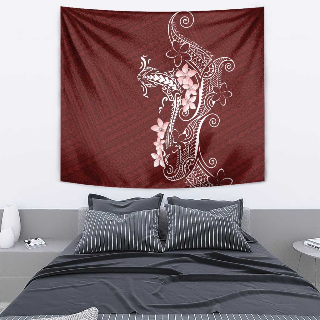 Oxblood Hawaii Tapestry Hammerhead Shark Tattoo Curve Polynesian LT14 - Polynesian Pride