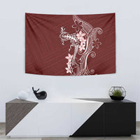 Oxblood Hawaii Tapestry Hammerhead Shark Tattoo Curve Polynesian LT14 - Polynesian Pride