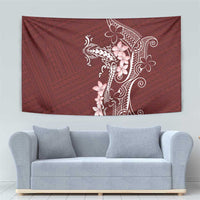 Oxblood Hawaii Tapestry Hammerhead Shark Tattoo Curve Polynesian LT14 - Polynesian Pride
