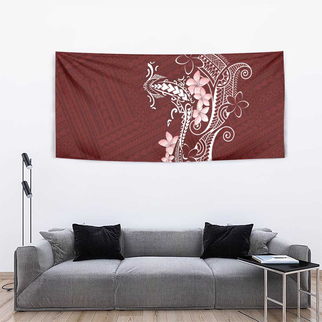 Oxblood Hawaii Tapestry Hammerhead Shark Tattoo Curve Polynesian LT14 - Polynesian Pride