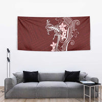 Oxblood Hawaii Tapestry Hammerhead Shark Tattoo Curve Polynesian LT14 - Polynesian Pride