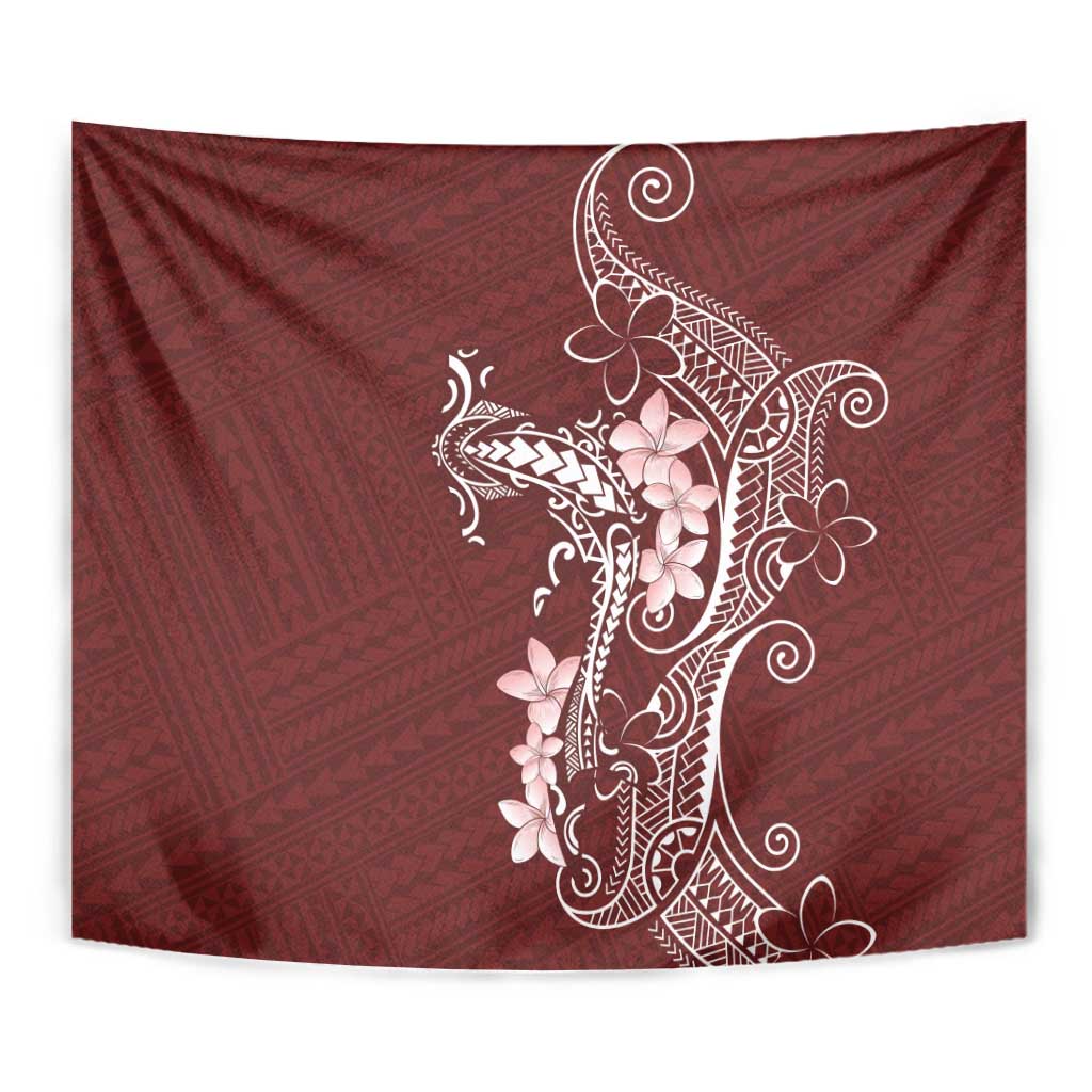 Oxblood Hawaii Tapestry Hammerhead Shark Tattoo Curve Polynesian LT14 - Polynesian Pride