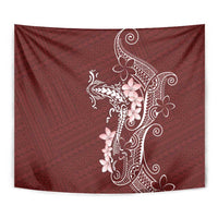 Oxblood Hawaii Tapestry Hammerhead Shark Tattoo Curve Polynesian LT14 - Polynesian Pride