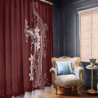 Oxblood Hawaii Window Curtain Hammerhead Shark Tattoo Curve Polynesian LT14 - Polynesian Pride