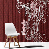 Oxblood Hawaii Window Curtain Hammerhead Shark Tattoo Curve Polynesian LT14 - Polynesian Pride