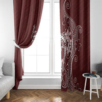 Oxblood Hawaii Window Curtain Hammerhead Shark Tattoo Curve Polynesian LT14 - Polynesian Pride