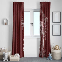 Oxblood Hawaii Window Curtain Hammerhead Shark Tattoo Curve Polynesian LT14 - Polynesian Pride