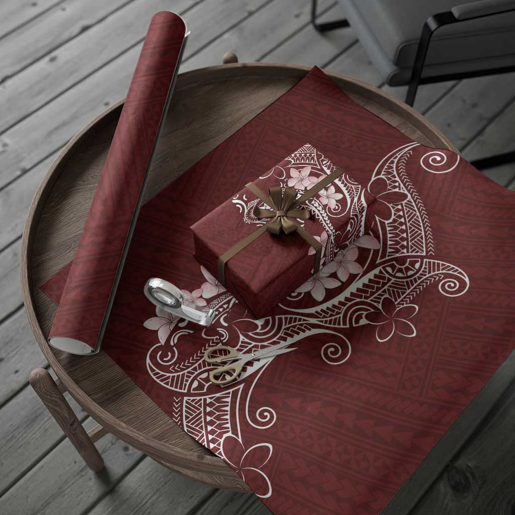 Oxblood Hawaii Wrapping Paper Hammerhead Shark Tattoo Curve Polynesian LT14 - Polynesian Pride