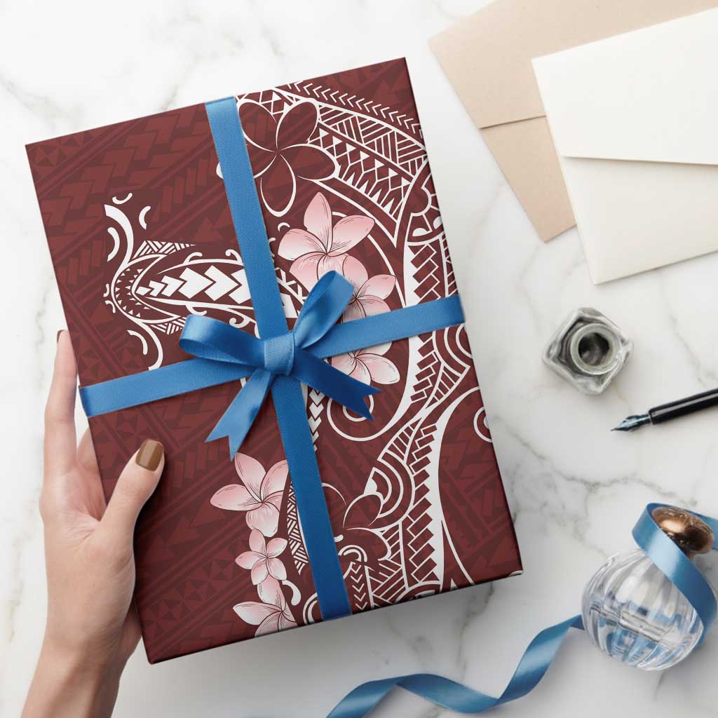 Oxblood Hawaii Wrapping Paper Hammerhead Shark Tattoo Curve Polynesian LT14 - Polynesian Pride