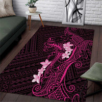 Pink Hawaii Area Rug Hammerhead Shark Tattoo Curve Polynesian LT14 Pink - Polynesian Pride
