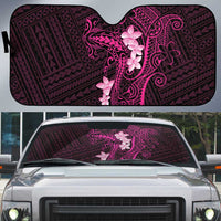Pink Hawaii Auto Sun Shade Hammerhead Shark Tattoo Curve Polynesian LT14 Pink - Polynesian Pride