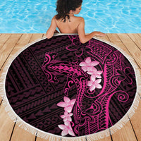 Pink Hawaii Beach Blanket Hammerhead Shark Tattoo Curve Polynesian LT14 - Polynesian Pride