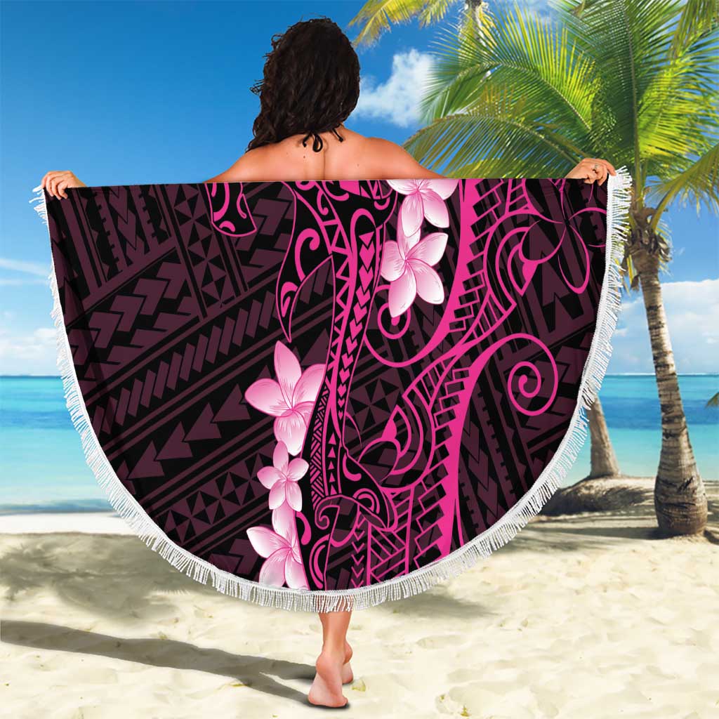Pink Hawaii Beach Blanket Hammerhead Shark Tattoo Curve Polynesian LT14 - Polynesian Pride