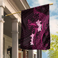 Pink Hawaii Garden Flag Hammerhead Shark Tattoo Curve Polynesian LT14 House Flag Pink - Polynesian Pride