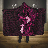 Pink Hawaii Hooded Blanket Hammerhead Shark Tattoo Curve Polynesian LT14 - Polynesian Pride