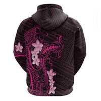Pink Hawaii Hoodie Hammerhead Shark Tattoo Curve Polynesian LT14 - Polynesian Pride