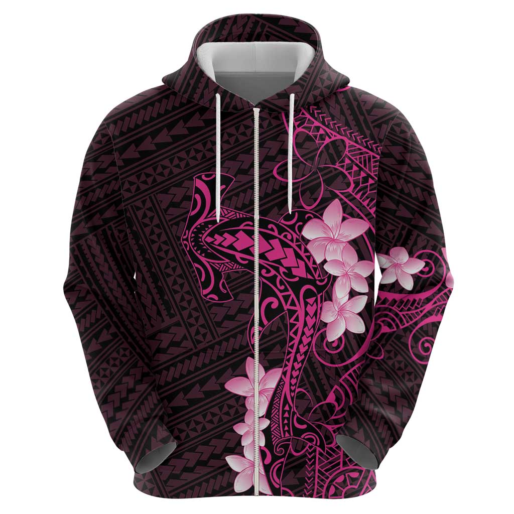 Pink Hawaii Hoodie Hammerhead Shark Tattoo Curve Polynesian LT14 - Polynesian Pride