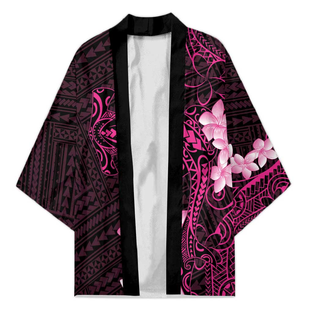 Pink Hawaii Kimono Hammerhead Shark Tattoo Curve Polynesian LT14 Unisex Pink - Polynesian Pride
