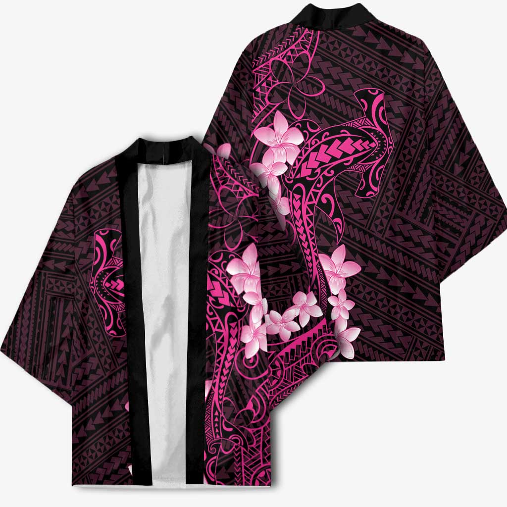Pink Hawaii Kimono Hammerhead Shark Tattoo Curve Polynesian LT14 - Polynesian Pride