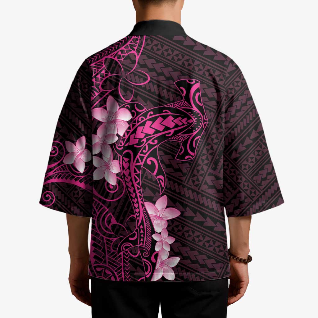 Pink Hawaii Kimono Hammerhead Shark Tattoo Curve Polynesian LT14 - Polynesian Pride