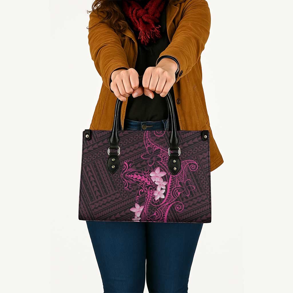Pink Hawaii Leather Bag Hammerhead Shark Tattoo Curve Polynesian LT14 - Polynesian Pride