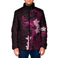 Pink Hawaii Padded Jacket Hammerhead Shark Tattoo Curve Polynesian LT14 Men Pink - Polynesian Pride