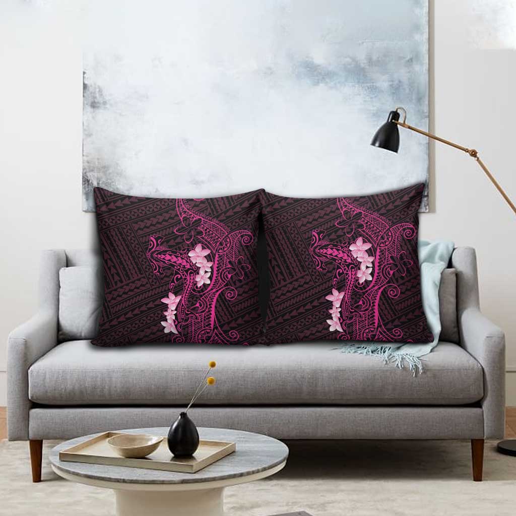 Pink Hawaii Pillow Cover Hammerhead Shark Tattoo Curve Polynesian LT14 - Polynesian Pride