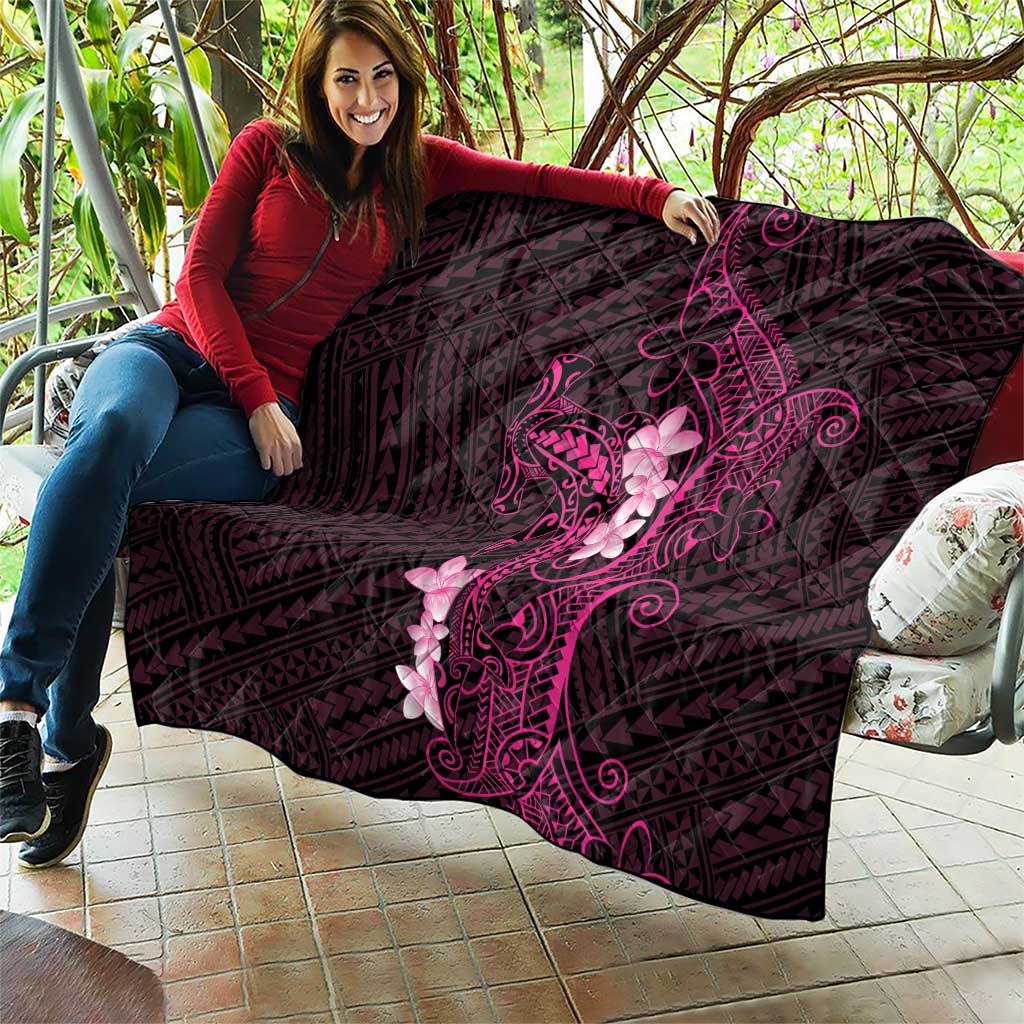 Pink Hawaii Quilt Hammerhead Shark Tattoo Curve Polynesian LT14 - Polynesian Pride