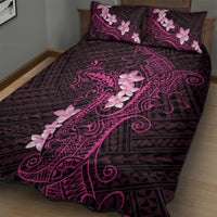 Pink Hawaii Quilt Bed Set Hammerhead Shark Tattoo Curve Polynesian LT14 - Polynesian Pride