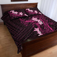 Pink Hawaii Quilt Bed Set Hammerhead Shark Tattoo Curve Polynesian LT14 - Polynesian Pride